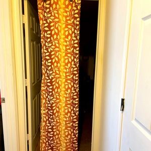 I have two panel curtains very long fits standard size window